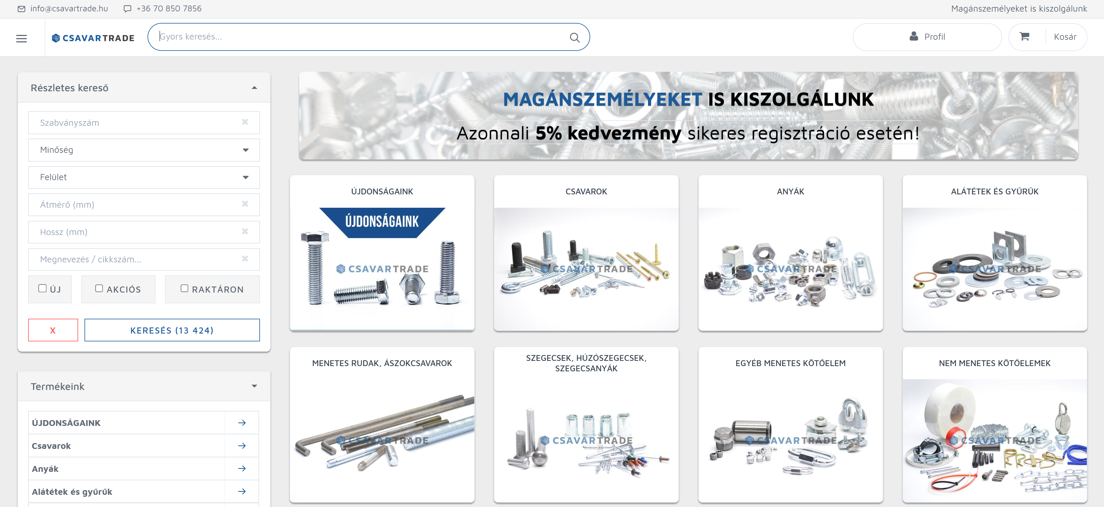 Minden, ami a biztos rögzítéshez kell – ismerd meg a Csavartrade webáruház kínálatát!